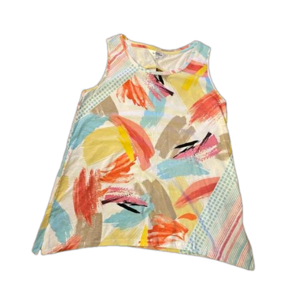 🆕 NWT Northern Reflections Abstract Print tank top tunic size Medium